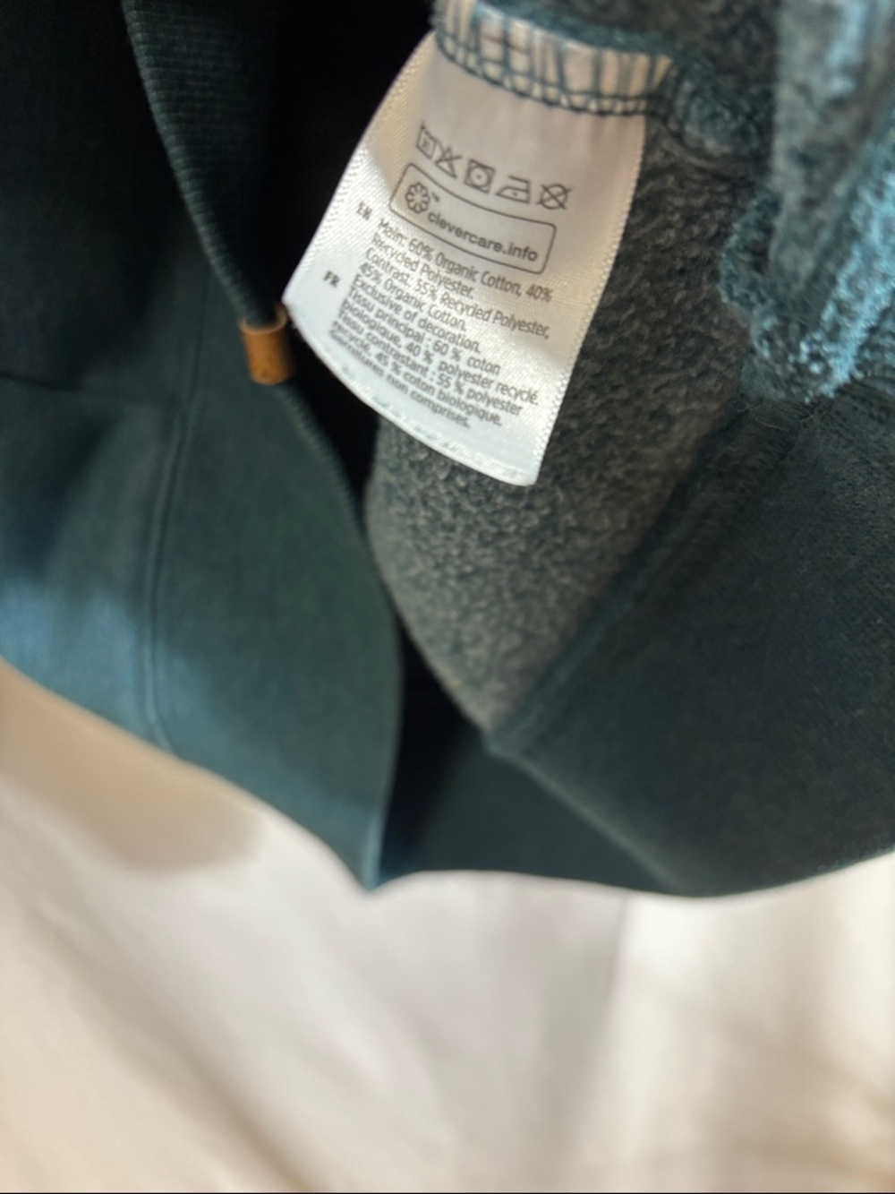 Tentree 10 teal sweatshirt quilted organic - Picture 4 of 6